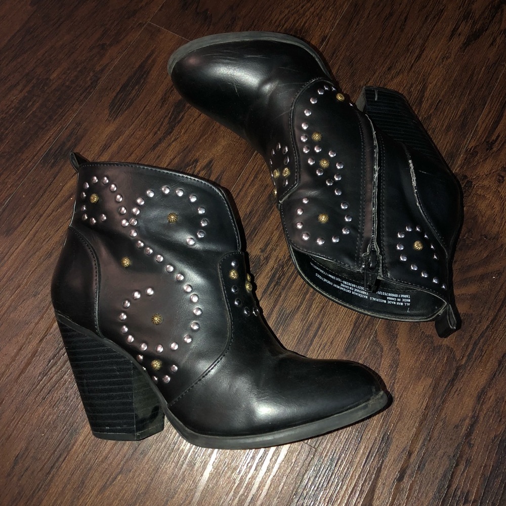 Mossimo Black Stud Ankle Boots